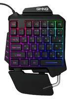 Игровой блок OklickGMNG 703GK черный USB for gamer LED подставка для запястий