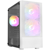 Корпус 1STPLAYER Firebase X4-M X4-M-WH-2F1P-W-1F1-W White mATX TG / 1x120mm & 2x140mm LED fans inc