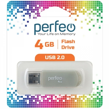 Флеш-драйв Perfeo 4Gb C03 Grey