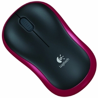 Мышь беспроводная Logitech M185 красный Wireless (910-002240/910-002237)