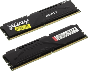 Комплект памяти DDR5 16Gb (8GBx2) Kingston (KF556C40BBK2-16) 5600Mhz CL40