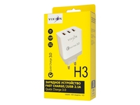 СЗУ VIXION H3 (1-USB) Quick Charger 3.0 (2-USB/2.1A) (белый)