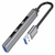 USB HUB разветвитель HOCO HB26 4 в 1 Type-C (m) - USB3.0 (f) + 3xUSB2.0 (f), серебристый