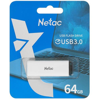 Накопитель USB 3.0 64Gb Netac U185 (NT03U185N-064G-30WH) White