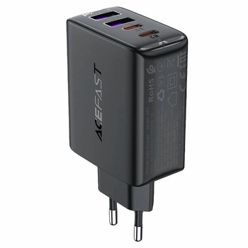 СЗУ Type-C Acefast A108 (67W, PD, 3 порта, GaN) Черный