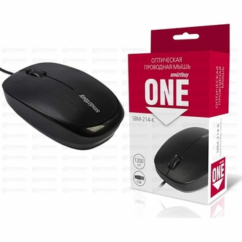 Мышь проводная Smartbuy ONE 214-K [SBM-214-K] черный