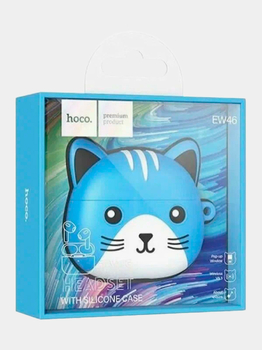 Беспроводные наушники Bluetooth Hoco EW46 (TWS, вкладыши) Синий CAT