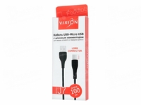 Кабель USB VIXION (J7m) microUSB длинный коннектор (1м) (черный)