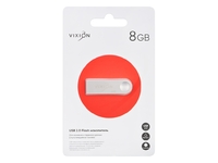 Накопитель USB Flash 08GB 2.0 VIXION Zinc Alloy (серебро)