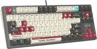 Клавиатура A4Tech Bloody S87 Pixels Red механическая серый/белый USB Multimedia for gamer LED