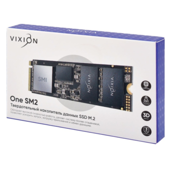 Внутренний SSD M.2 накопитель Vixion 512Gb One SM2, PCI-E 3.x x4, SMI2263XT, R:2300MB/S, W:1600MB/S